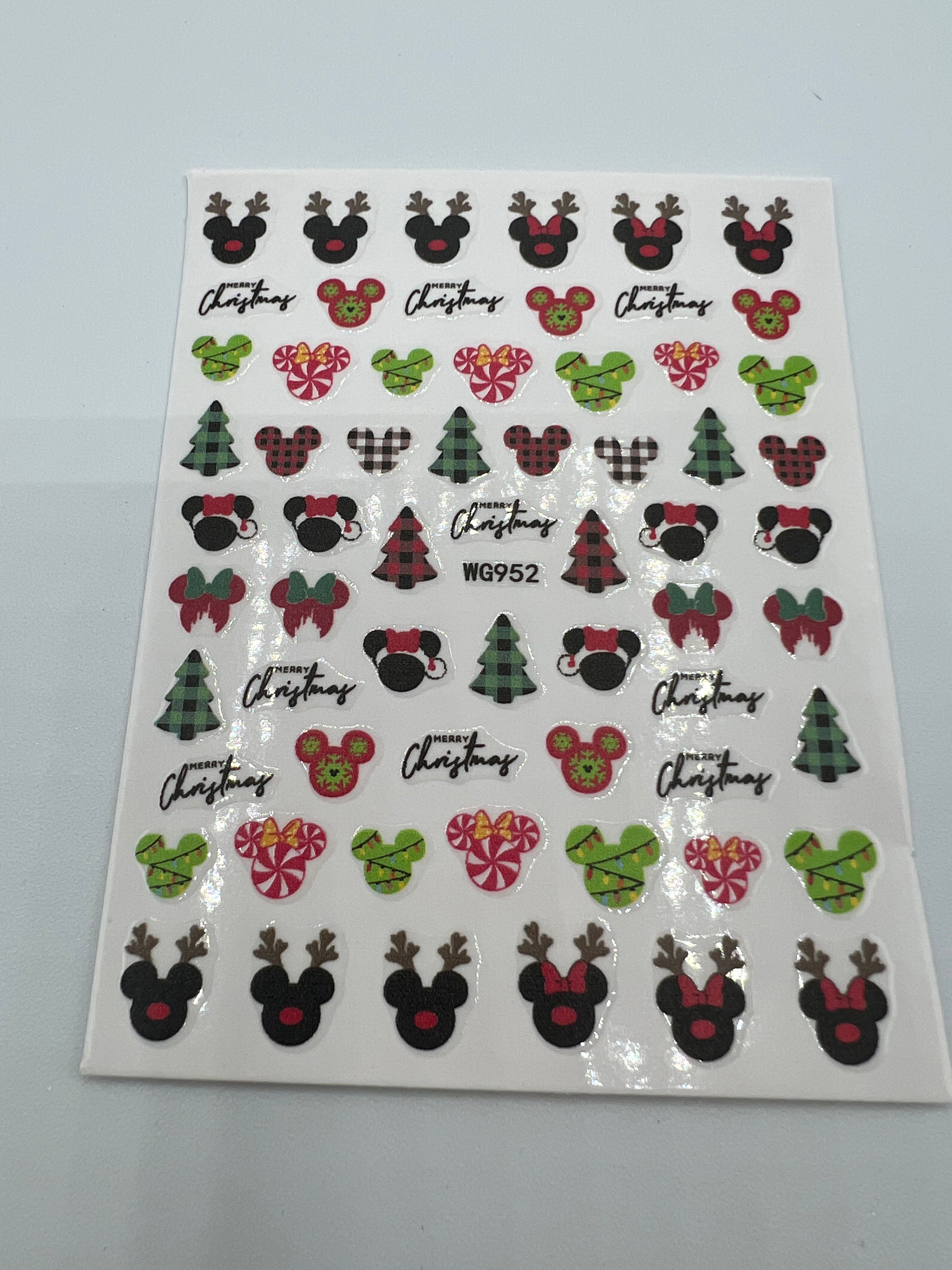 Nail Stickers - disney christmas